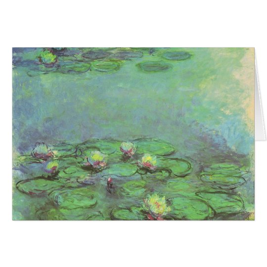Waterlilies by Claude Monet, Vintage Impressionism Card