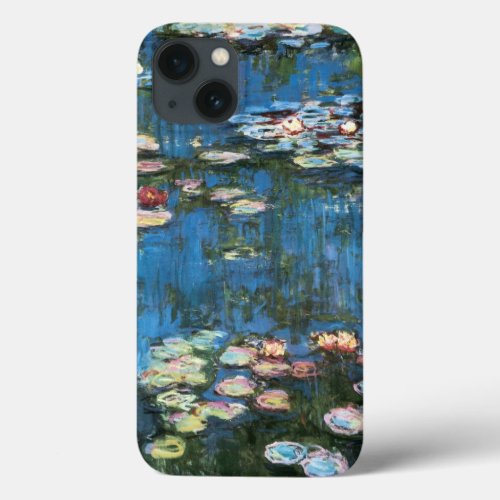 Waterlilies by Claude Monet Vintage Impressionism iPhone 13 Case