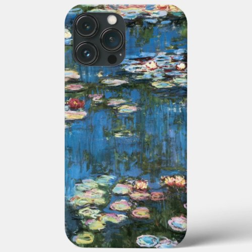 Waterlilies by Claude Monet Vintage Impressionism iPhone 13 Pro Max Case