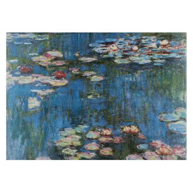 Waterlilies by Claude Monet, Vintage Impressionism Cutting Board (Front)