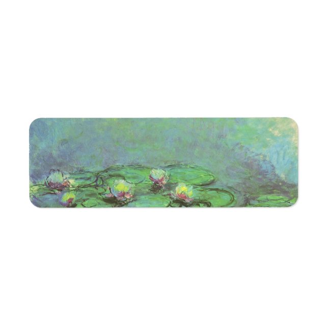 Waterlilies by Claude Monet, Vintage Impressionism Label (Front)