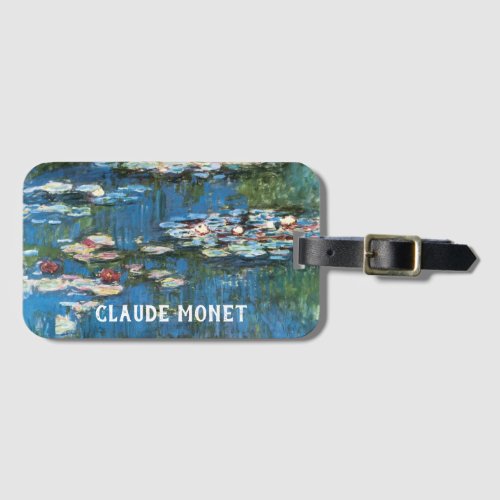 Waterlilies by Claude Monet Vintage Impressionism Luggage Tag
