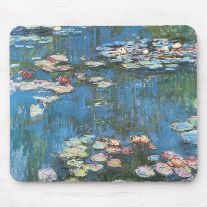 Waterlilies By Claude Monet Vintage Impressionism Mouse Pad Zazzle Com