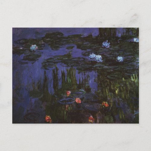 Waterlilies by Claude Monet Vintage Impressionism Postcard
