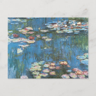 Waterlilies by Claude Monet, Vintage Impressionism Postcard
