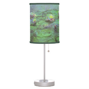 Waterlilies by Claude Monet, Vintage Impressionism Table Lamp