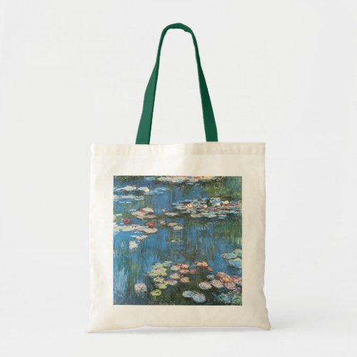 Waterlilies by Claude Monet Vintage Impressionism Tote Bag