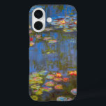 Waterlilies by Claude Monet, Vintage Nature Art iPhone 16 Case<br><div class="desc">Waterlilies by Claude Monet is a vintage impressionism fine art nature painting featuring waterlily flowers in a pond in Monet's garden at his home in Giverny, France. Beautiful flowers are floating in the water and the reflection of green weeping willow trees. Claude Monet enjoyed painting "en plein air" or "in...</div>