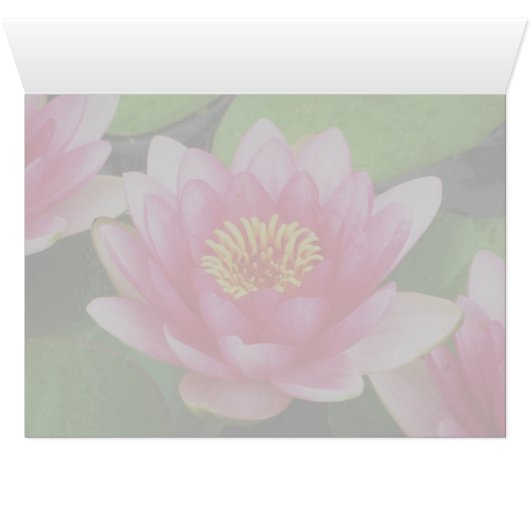 Waterlilies Card (Inside Horizontal (Bottom))