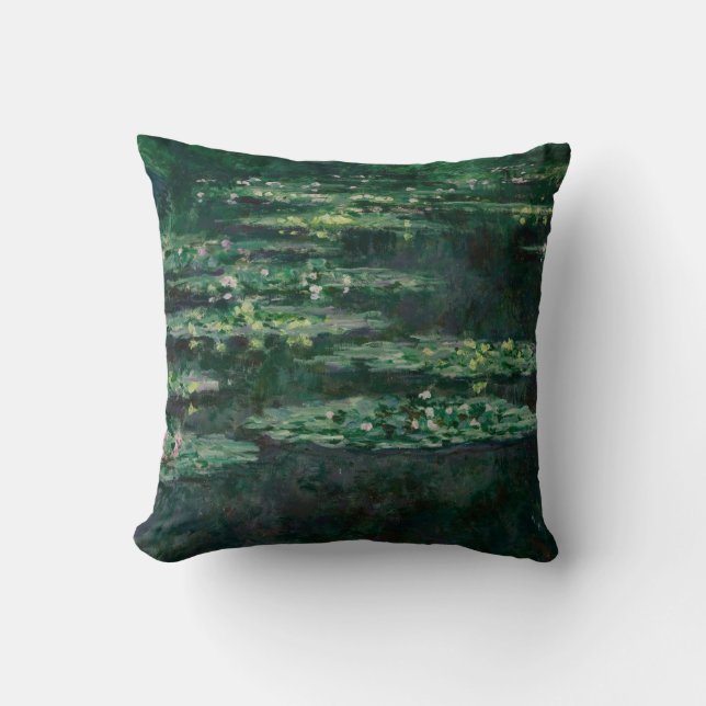 Waterlilies (Claude Monet) Throw Pillow (Front)
