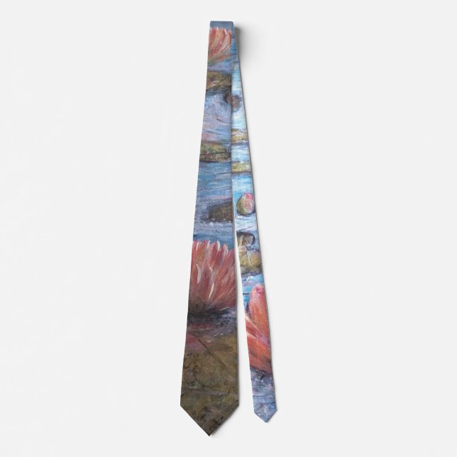 Waterlilies  neck tie (Front)