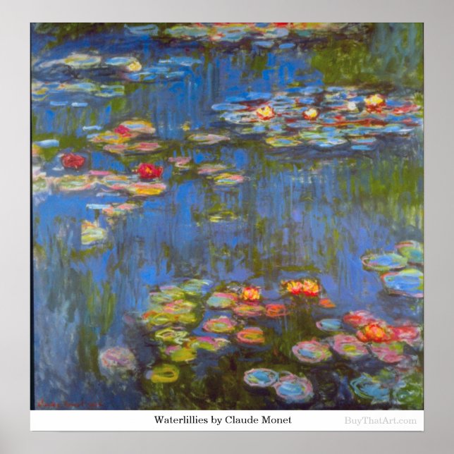 Waterlillies by Claude Monet Poster (Front)