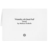 Waterlilly with Dead Pad (Back Horizontal)