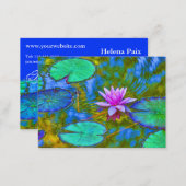 Waterlily Lotus for Yoga Studio, Spa, Beauty Salon Business Card (Front/Back)