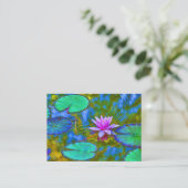Waterlily Lotus for Yoga Studio, Spa, Beauty Salon Business Card (Standing Front)