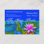 Waterlily Lotus for Yoga Studio, Spa, Beauty Salon Business Card (Back)