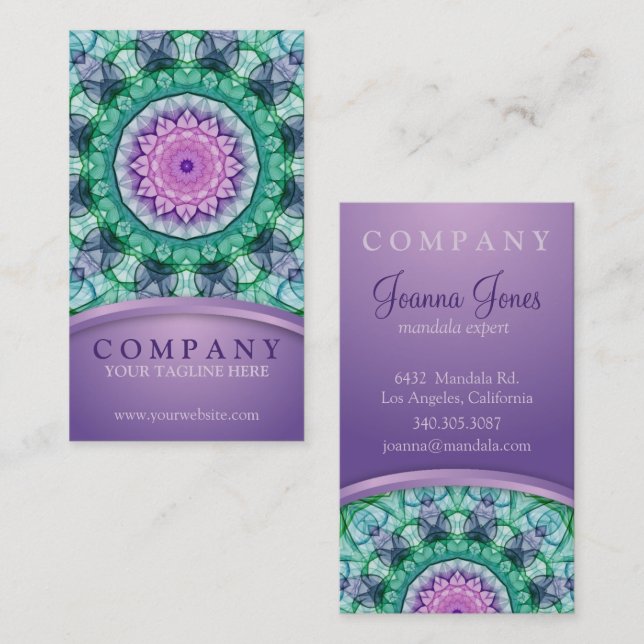 WaterLily Mandala Business Card (Front/Back)