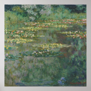 Waterlily Pond by Claude Monet, Vintage Fine Art Poster