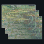 Waterlily Pond by Claude Monet, Vintage Fine Art Wrapping Paper Sheets<br><div class="desc">Waterlily Pond by Claude Monet is a vintage impressionism fine art nature painting featuring waterlily flowers in a pond in Monet's garden at his home in Giverny, France. Beautiful flowers are floating in the water and green weeping willow trees line the edge of the pond. The willow trees also cast...</div>