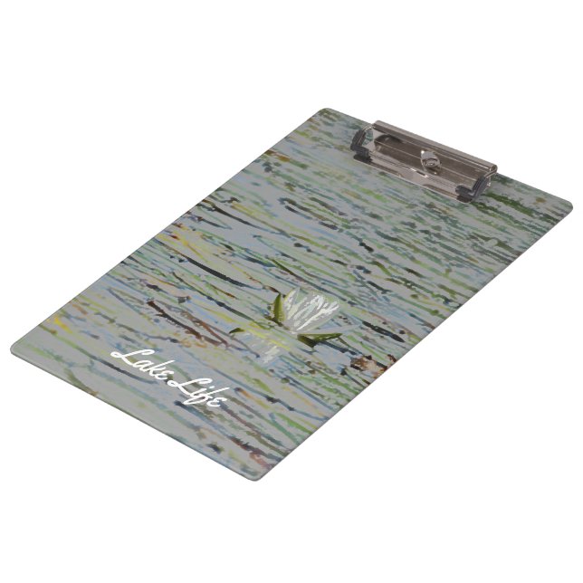 Waterlily Pond Lake Flower Clipboard (Angled)