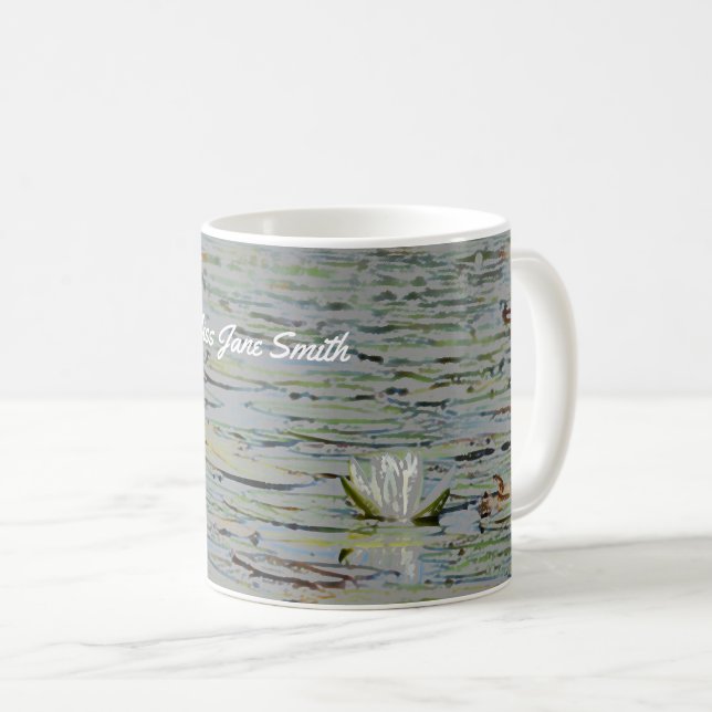 Waterlily Pond Lake Flower I Coffee Mug (Front Right)