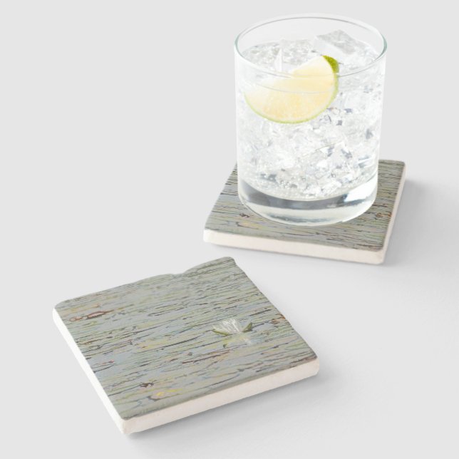 Waterlily Pond Lake Flower I Stone Coaster (Side)