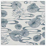 Waterlily Pond White Waterlilies Fabric