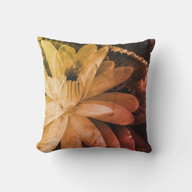 Waterlily Throw Pillow (Front)