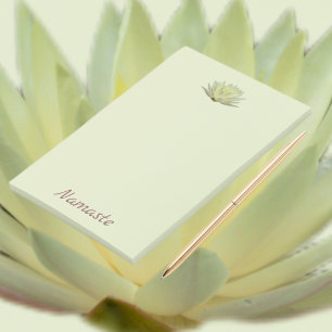 Waterlily Yellow Lotus Floral Namaste Pale Green Post-it Notes