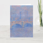 Waterloo Bridge, Effect of Mist by Claude Monet Card