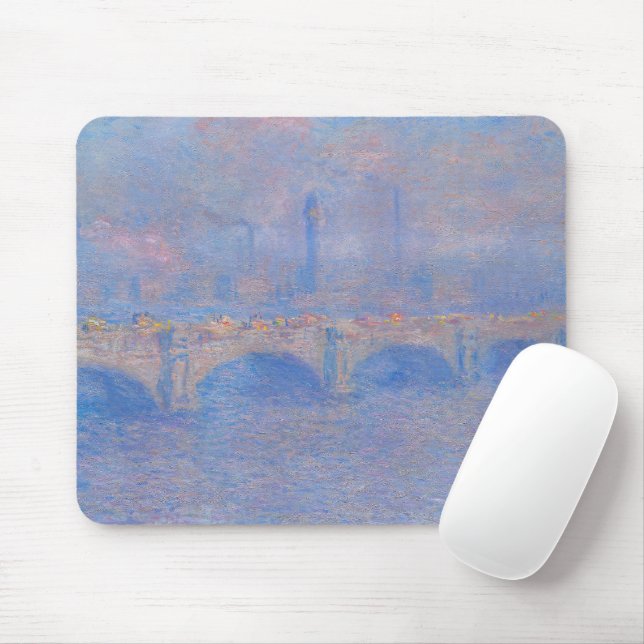 Waterloo Bridge, Effect of Mist by Claude Monet Mouse Pad (With Mouse)