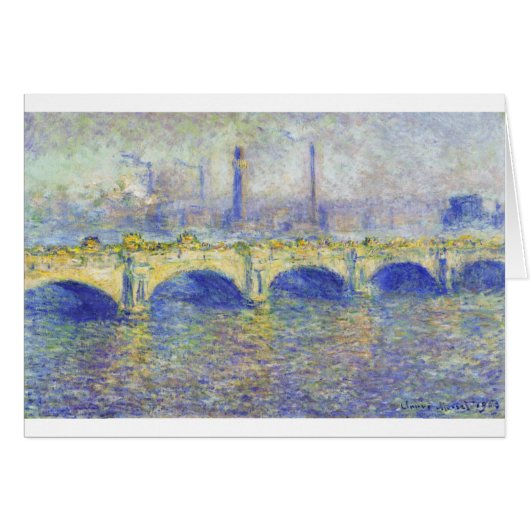 Waterloo Bridge, Effect of the Sun by Claude Monet Cards (Front Horizontal)