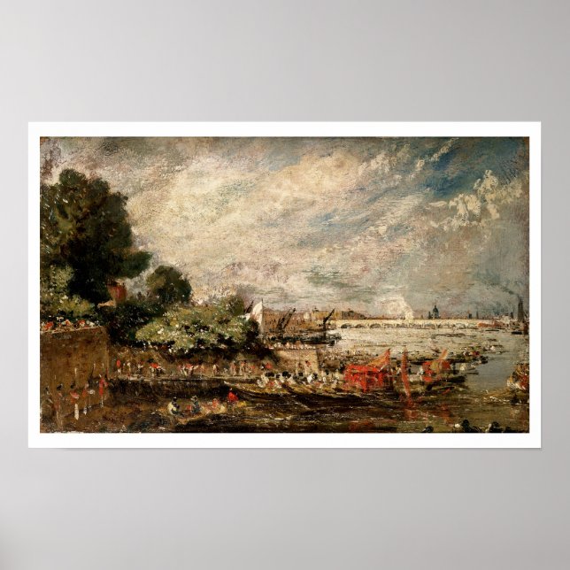 Waterloo Bridge from above Whitehall Stairs, c.181 Poster (Front)