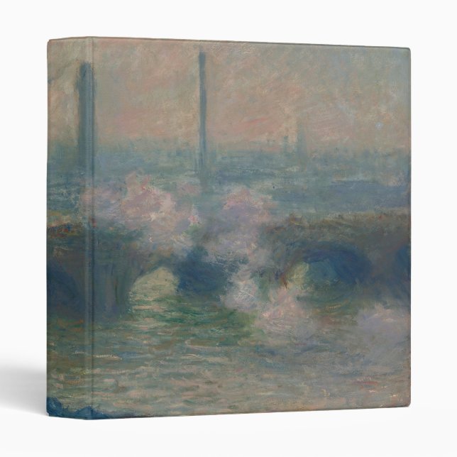 Waterloo Bridge, Gray Day, 1903 (oil on canvas) 3 Ring Binder (Front/Spine)