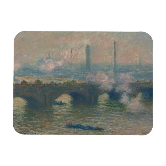 Waterloo Bridge, Gray Day, 1903 (oil on canvas) Magnet (Horizontal)