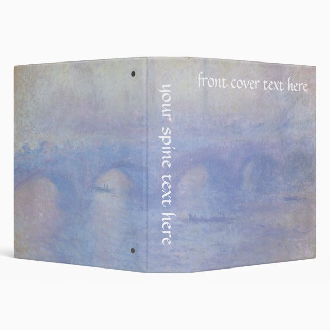 Waterloo Bridge, Mist Effect by Claude Monet Binder (Background)
