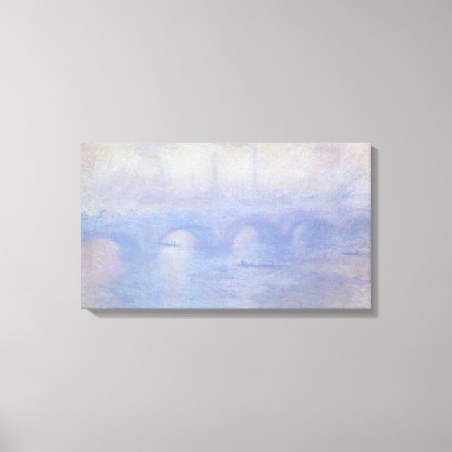 Waterloo Bridge, Mist Effect by Claude Monet Canvas Print (Front)