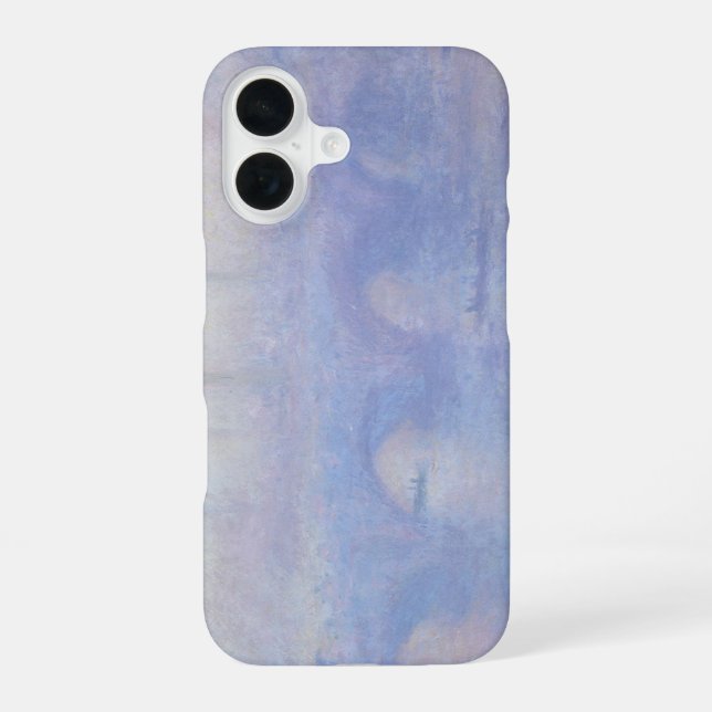 Waterloo Bridge, Mist Effect by Claude Monet Iphone Case (Back)