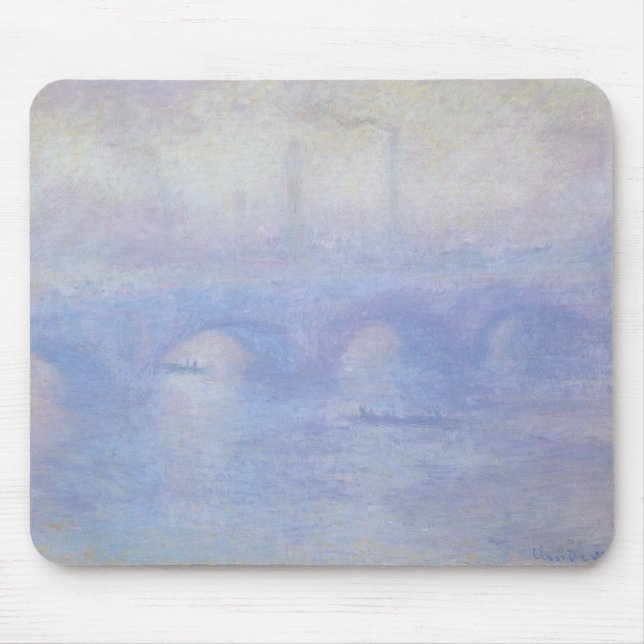 Waterloo Bridge, Mist Effect by Claude Monet Mouse Pad (Front)