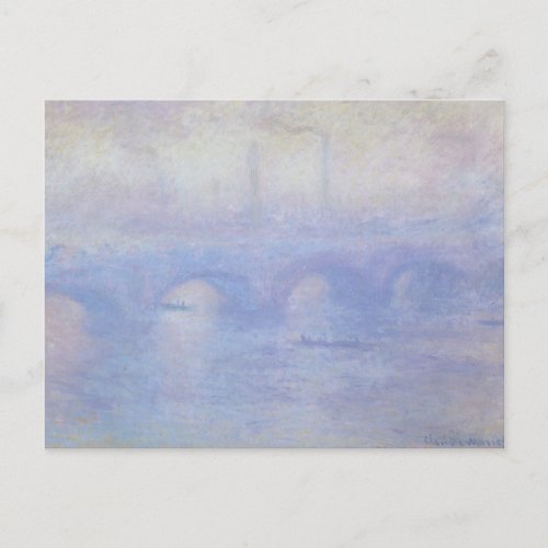 Waterloo Bridge Mist Effect by Claude Monet Postcard