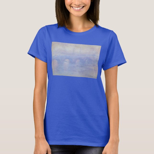 Waterloo Bridge, Mist Effect by Claude Monet T-Shirt (Front)