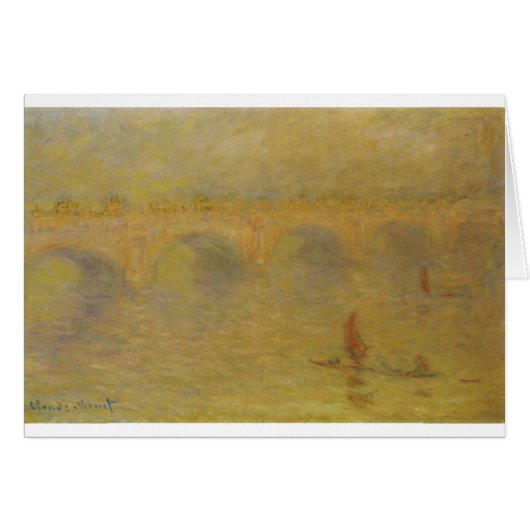 Waterloo Bridge, Sunlight Effect by Claude Monet Cards (Front Horizontal)