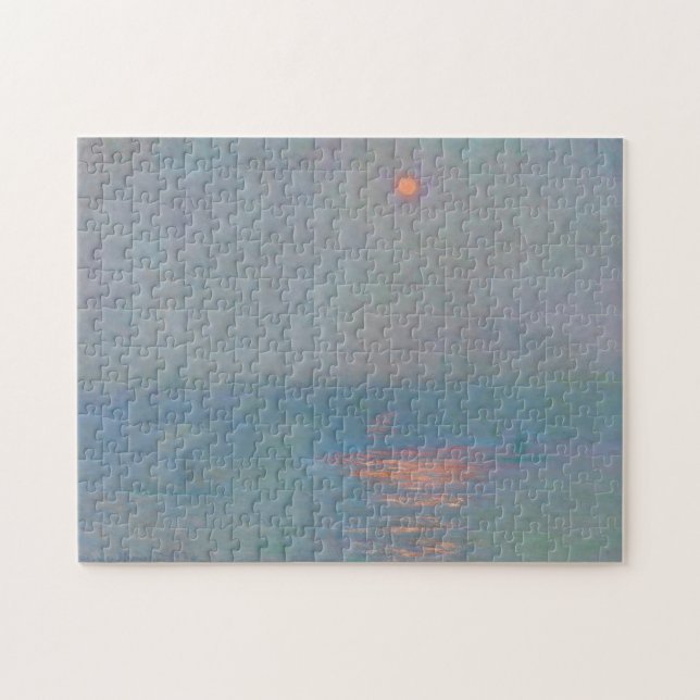 Waterloo Bridge Sunlight Effect in Fog Monet Jigsaw Puzzle (Horizontal)