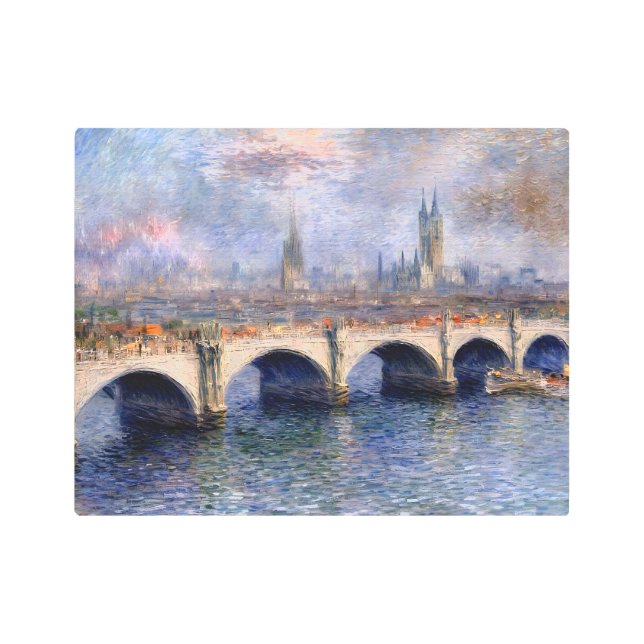 Waterloo Bridge Sunlight Effect Metal Print (Front)