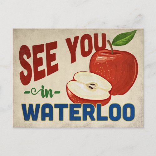 Waterloo Iowa Apple _ Vintage Travel Postcard