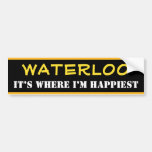 [ Thumbnail: "Waterloo" - "It’s Where I’M Happiest" (Canada) Bumper Sticker ]