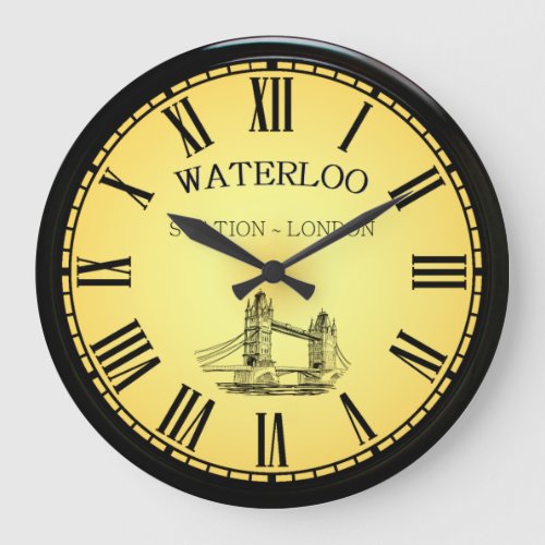 Waterloo Station  Tower Bridge  London England  Large Clock