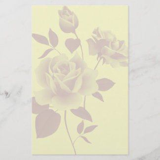 Watermark Roses Paper Stationery