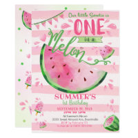 Watermelon 1st Birthday Invitation
