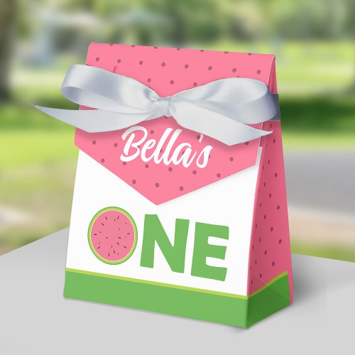 Watermelon 1st Birthday Party Gable Box for girl